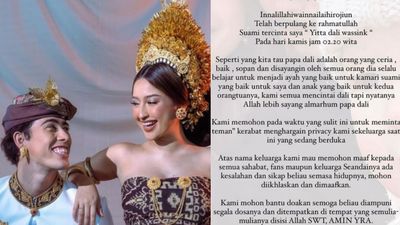 Suami Tercinta Dali Wassink Meninggal Dunia, Jennifer Coppen: Allah Lebih Sayang Almarhum
