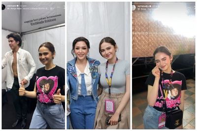 Bucin Maksimal, Syifa Hadju Pakai Kaos Gambar El Rumi saat Nonton Pestapora