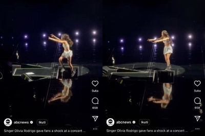 Detik-detik Olivia Rodrigo Jatuh ke Lubang di Atas Panggung saat Konser Guts World Tour Melbourne