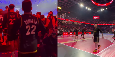 Denny Sumargo Pamer Skil Basket saat Tampil di NBA Legend Selebrity Game Macau