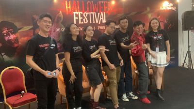 Keseruan Pemeran Pamali Menikmati Wahana Horor Dikejar Zombie, Ada yang Sampai Jatuh