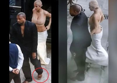 Kanye West dan Bianca Censori Kompak Tampil Nyeker saat Jalan-jalan ke Italia