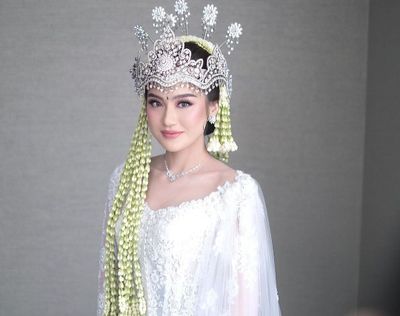 Detail Kebaya Akad Pernikahan Salshabilla Adriani,  Bernuansa Tanah Parahyangan