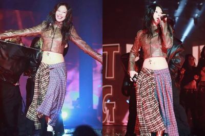 Kreatif Abis! Jennie BLACKPINK Sulap Dua Kemeja Jadi Rok Keren saat Tampil di Konser Zico