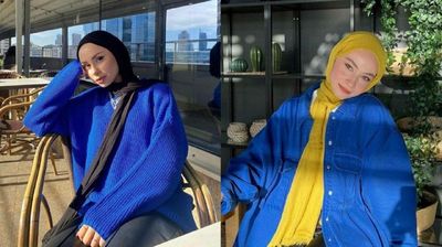8 Warna Jilbab yang Cocok untuk Baju Biru Elektrik, Bikin Outfit Stylish