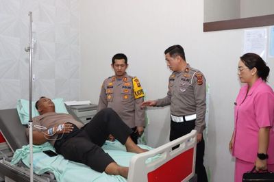 Pengendara Motor di Bungo Tabrak Polisi hingga Patah Tulang, Tancap Gas saat Diberhentikan Tak Pakai Helm