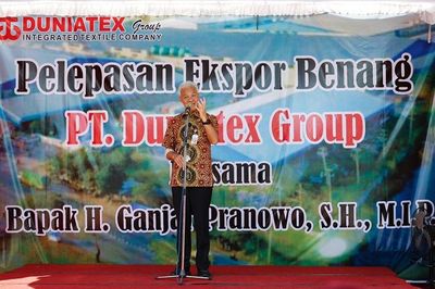 Ganjar Pranowo Lepas Ekspor Benang Jawa Tengah ke India dan Brazil Senilai 1 Juta Dolar
