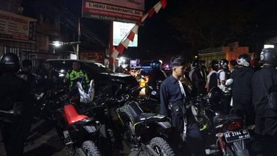 Belasan Motor Berknalpot Brong di Blitar Milik Anggota PSHT Diamankan Polisi