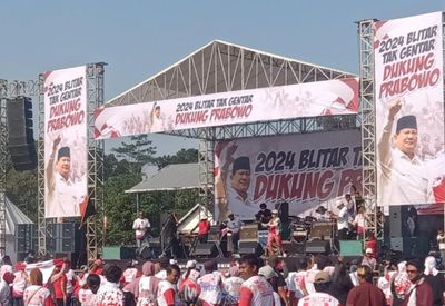 Ribuan Relawan di Blitar Deklarasi Dukung Prabowo Subianto di Pilpres 2024