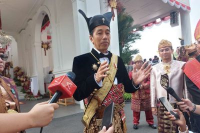 Hadir di Istana Merdeka, Presiden Jokowi: Tahun Depan Upacara HUT RI Diadakan di IKN