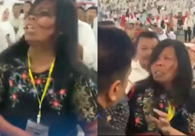 Seorang Emak-emak di Medan Nekat Melempar Air Mineral dan Sandal ke Presiden Jokowi, Paspampres Langsung Sigap