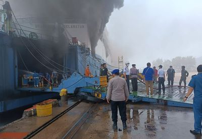 Ditpolairud Polda Banten: Penyebab Kebakaran Kapal KMP Mutiara Berkah I masih dalam penyelidikan