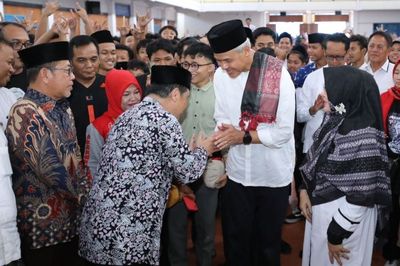 Datang ke Ponpes Darussalam Ciamis, Ganjar Bicara Pentingnya Pendidikan Vokasi Bagi Santri