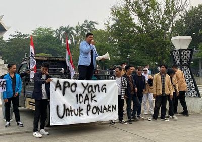BEM Nusantara Sumsel Demo Tolak Putusan MK: Politik Indonesia Tak Boleh Dikuasai 1 Keluarga Saja!