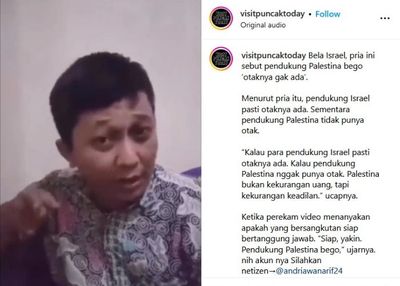 Bikin Geleng-Geleng! Motif Pria Viral Sebut Pendukung Palestina Bodoh: Ingin Jadi Artis