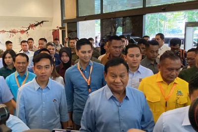  Tiga Pasang Peserta Pilpres 2024 Ikuti Rakornas Gakkumdu di Bawaslu RI