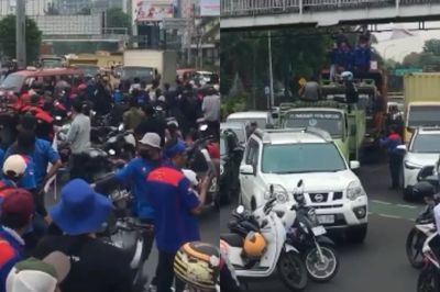 Tol Cikarang Juga Macet Buntut Demo Buruh Hari Ini