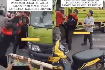 Truk Dirusak Massa Buruh di Cikarang Usai Tak Terima Disebut Buat Macet