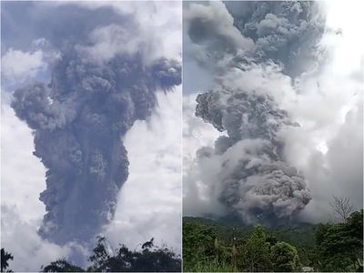 Gunung Marapi di Sumbar Erupsi, Terdengar Gemuruh hingga Gempa