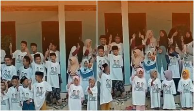 Viral Puluhan Anak TK di Pamekasan Dilibatkan Kampanye Prabowo-Gibran, Pakai Baju Oversize Lantukan Yel-yel