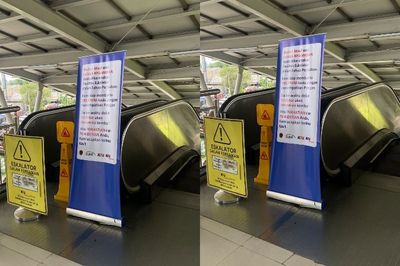 Belum Sampai 2 Jam Menyala, Eskalator di Stasiun Bekasi Kembali Rusak