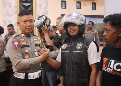 Polres Pinrang Gaungkan Deklarasi Anti Knalpot, Knalpot Diluar Spektet Dilarang