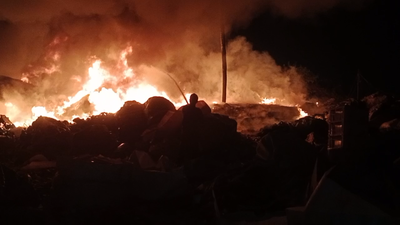 Pohon Kelapa Tersambar Petir, Lapak Barang Bekas di Bekasi Ludes Terbakar