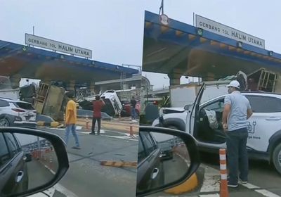 BREAKING NEWS! Kecelakaan Beruntun Terjadi di Gerbang Tol Halim Utama