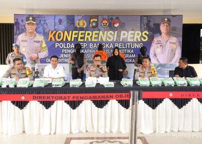 2 Pria Kurir Narkoba Ditangkap Tim Gabungan Polda Babel dan Polres Babar, 35 Kg Sabu Diamankan!