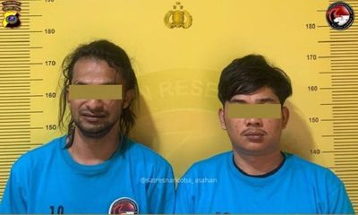 Polres Asahan Tangkap 2 Pengedar Sabu Lengkap dengan Barang Bukti