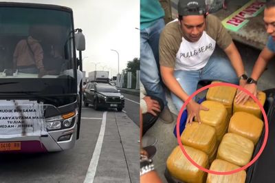 Menyamar sebagai Pemudik, Kurir Ganja Ditangkap Polisi di Exit Tol Waru Gunung Surabaya