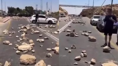 Ekstremis Israel Tutup Jalan dengan Bebatuan Untuk Cegah Masuknya Bantuan Kemanusiaan ke Jalur Gaza