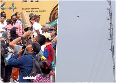 Detik-detik Paspampres Tembak Drone Liar Terbang di Atas Panggung Ibu Negara di Kota Solo