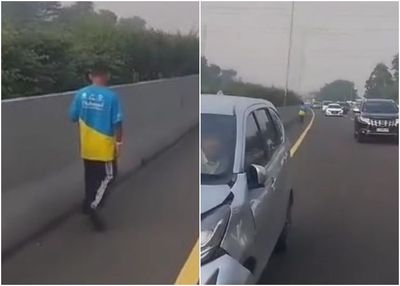 Brak! Kecelakaan Beruntun di Tol Jagorawi Akibat Anak Menyebrang
