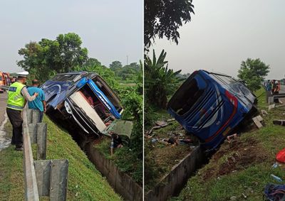 Bus Rombongan Apdesi Terguling di Merak, Banyak Korban Luka!