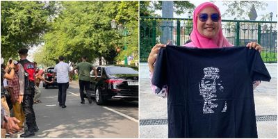 Warga Semringah dapat Kaus dari Presiden Jokowi saat Liburan di Malioboro