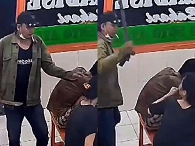 Ngeri! Preman Bergolok Rampas Ponsel Wanita di Warteg Grogol, Polisi Turun Tangan
