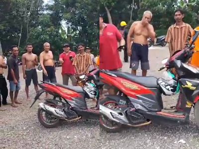 Panik karena Kepergok Warga, Pencuri Kotak Amal Masjid Kabur Tinggalkan Motornya
