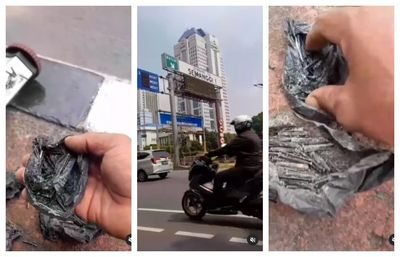 Hati-Hati! Banyak Ranjau Paku di Jalan Gatsu Jakarta, Polisi Gelar Penyelidikan
