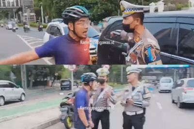 Viral Pesepeda Cekcok dengan Polisi di Jalan Sudirman, Polda Metro Buka Suara