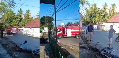Seorang Pengendara Motor Terlempar Sampai 5 Meter Akibat Ditabrak Mobil Damkar di Gorontalo