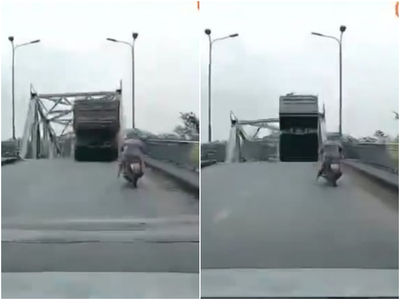 Detik-detik Jembatan Roboh Akibat Topan Yogi Vietnam