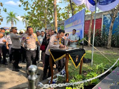 Tak Ingin Lagi Ada Korban Kecelakaan Lalu Lintas, Polresta Yogyakarta Resmikan Monumen Lalu Lintas di Taman Giwangan