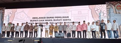 Bawaslu DIY Gelar Deklarasi Damai, Paslon Hingga Ratusan Jaga Warga dikerahkan Jaga Integritas Pilkada 2024