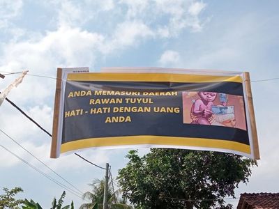 Viral Warga Pasang Banner Daerah Rawan Tuyul , Uang Rp 200-300 Ribu Sering Hilang