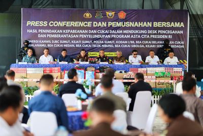 Di Sumut, Bea Cukai Lakukan Ribuan Penindakan dan Musnahkan Barang Ilegal Senilai Rp3,8 Miliar!
