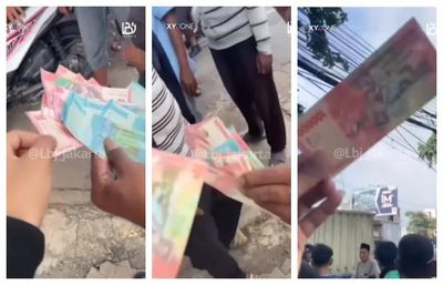 Viral Bocah SMP Jatuh dari Motor di Tambum Bekasi, Uang Palsu Segepok Berserakan di Jalan