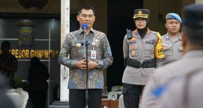 Jabatan Berakhir, Bupati Sunaryanta Gelar Apel Pamit Bareng Polres Gunungkidul