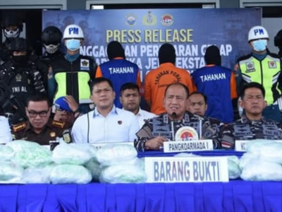 TNI AL Gagalkan Penyelundupan 60 Ribu Butir Ekstasi Senilai Rp21 Miliar
