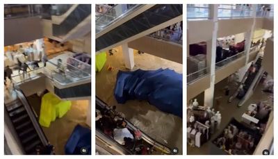 Viral Video Air Merangsak Masuk ke Mal Bekasi, Pengunjung Histeris!